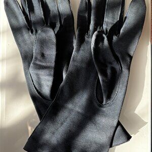 Vintage Women's Dark Navy Suede Unlined Gloves